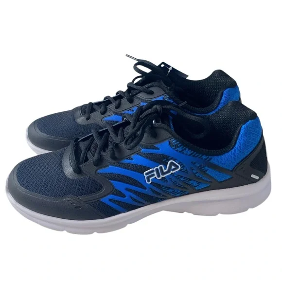 New Fila Men's Memory Finition 7, Black/Blue Size 10.5 - Picture 2 of 8